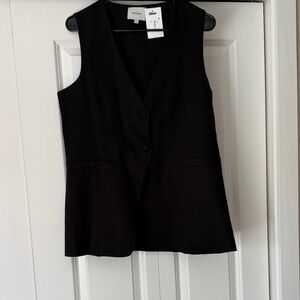 Reformation Black Sleeveless Vest Top